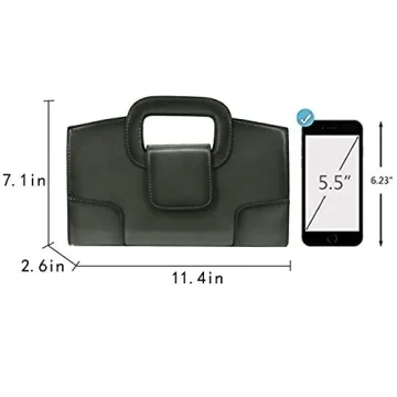 Goclothod Top Handle Satchel Women Vintage Flap Tote Clutch Handbag Crossbody Shoulder Bag Purse