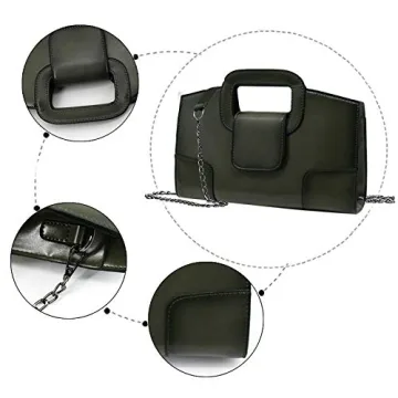 Goclothod Top Handle Satchel Women Vintage Flap Tote Clutch Handbag Crossbody Shoulder Bag Purse