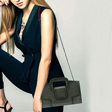 Goclothod Top Handle Satchel Women Vintage Flap Tote Clutch Handbag Crossbody Shoulder Bag Purse