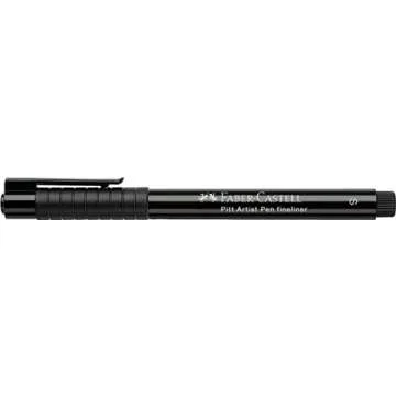 Faber-Castell Art & Graphic Pitt Artist Pen Fineliner India Ink Pen, Black, Single Pitt Pen, For Art, Craft, Drawing, Sketching, Home, School, University, Colouring