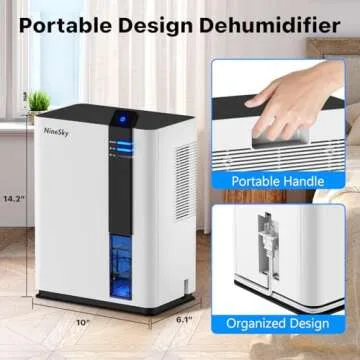 Compact NineSky Dehumidifier for Home and Office Use