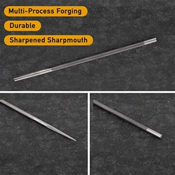 (3 Pack) 20-Inch Chainsaw Chain-3/8" Pitch .050" Gauge 72 Drive Links with 2 Bonus Sharpening Files; Heavy Duty Carbon Steel Chains Fit Most Major Chainsaw Brands