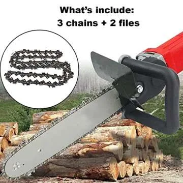 (3 Pack) 20-Inch Chainsaw Chain-3/8" Pitch .050" Gauge 72 Drive Links with 2 Bonus Sharpening Files; Heavy Duty Carbon Steel Chains Fit Most Major Chainsaw Brands