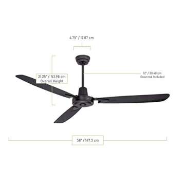 Craftmade VE58FB3 Modern 58" Ceiling Fan with Control