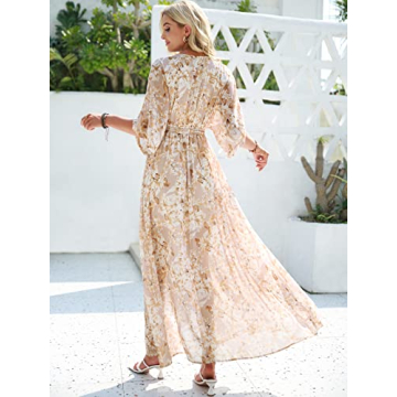 ANRABESS Women’s Boho Flowy Floral Maxi Dress 2024