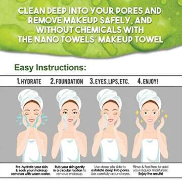 Nano Towel Makeup Remover Face Wash Cloth. Remove Cosmetics FAST and Chemical Free. Wipes Away Facial Dirt and Oil Like An Eraser. Great for Sensitive Skin, Acne, Exfoliating (Grey)