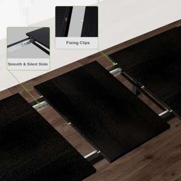 Feonase Extendable Dining Table Set for 4-8 People