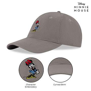 Disney Women's Adjustable Minnie Mouse Baseball Cap