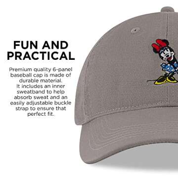 Disney Women's Adjustable Minnie Mouse Baseball Cap