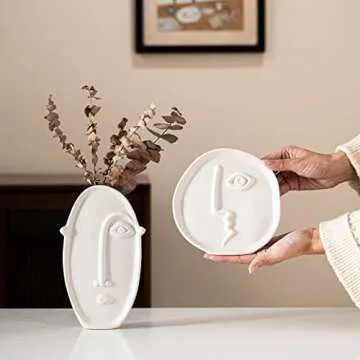 Kimisty Creative Face Art Vases for Modern Decor