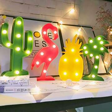 QiaoFei Pineapple Light,LED Cute Pineapple Night Table Lamp Light for Kids' Room Bedroom Gift Wall Party Holiday Home Decorations Yellow
