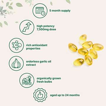 Micro Ingredients Odorless Garlic Extract 7500mg 300 Softgels