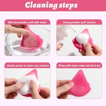 BS-MALL BS-MALL Triangle Powder Puff Face Makeup Sponge Soft Triangle Powder Puffs for Loose Powder Body Powder Cosmetic Foundation Sponge Pack of 7 (A-Pink)