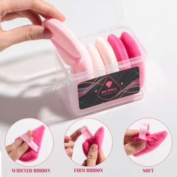 BS-MALL BS-MALL Triangle Powder Puff Face Makeup Sponge Soft Triangle Powder Puffs for Loose Powder Body Powder Cosmetic Foundation Sponge Pack of 7 (A-Pink)