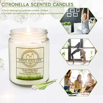 Citronella Candles - Eco-Friendly Indoor & Outdoor Set