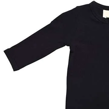 KYTE BABY Soft Bamboo Rayon Rompers, Zipper Closure, 0-24 Months (3-6 Months, Midnight)