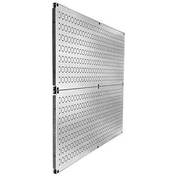 Wall Control Pegboard Rack Garage Storage Galvanized Steel Horizontal Peg Board Pack - Two 32-Inch x...