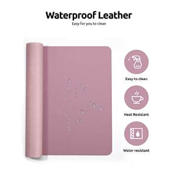 YSAGi Leather Desk Protector - Large Non-Slip Mouse Mat