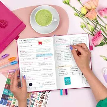 GoGirl Planner and Organizer for Women – A5 Size Weekly Planner, Goals Journal & Agenda to Improve Time Management, Productivity & Live Happier. Undated – Start Anytime, Lasts 1 Year – Hot Pink