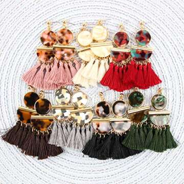 Bohemian Bead Dangle Tassel Earrings for Chic Style