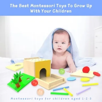Adena Montessori 5-in-1 Wooden Toy Kit for Kids