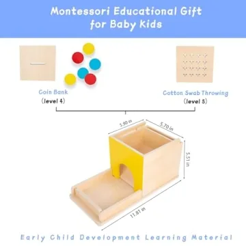 Adena Montessori 5-in-1 Wooden Toy Kit for Kids