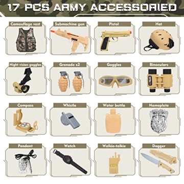 Kids Army Costume - CAPTAIN CHAOWING 17 PCS Set