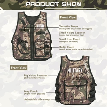 Kids Army Costume - CAPTAIN CHAOWING 17 PCS Set