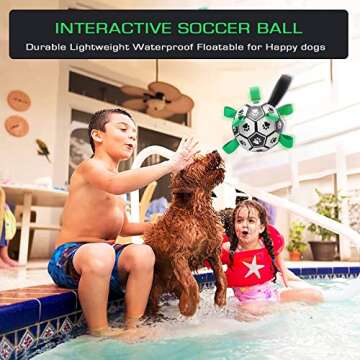 LOTMIAI Dog Soccer Ball Pet Toys Interactive Ball for Indoor Outdoor, Puppy Birthday Gifts Durable, Funny Dog Water Toy | Yard Game Toy to Keep Them Busy for Small Medium Dogs