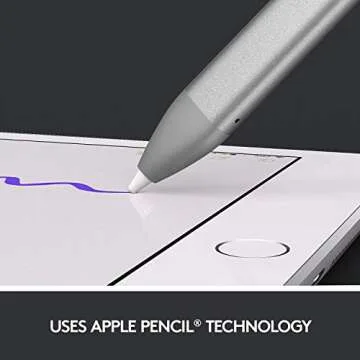 Logitech Crayon Digital Pencil for iPad Pro 12.9-Inch (5th, 6th Gen), 11-Inch (2nd, 3rd, 4th gen), iPad (7th, 8th, 9th and 10th Gen), iPad Air (3rd, 4th, 5th Gen), iOS 12.2 & Above - Grey