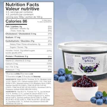BREXONIC Blueberry Popping Boba Pearls for Bubble Tea