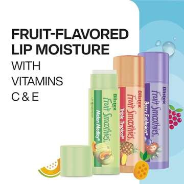 Blistex Fruit Smoothies Lip Protectant Assorted, 3 ct (Packaging May Vary)