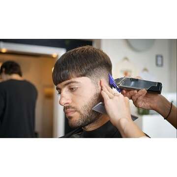 Andis 12660 Professional Master Corded/Cordless Hair Trimmer, Adjustable Carbon Steel Blade Hair Clipper for Close Cutting, Silver