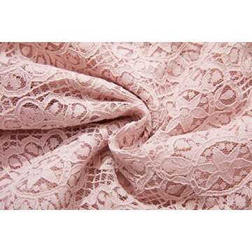 Niyage Toddler Girls Elegant Lace Pom Pom Flutter Sleeve Party Princess Dress Dusty Pink 110