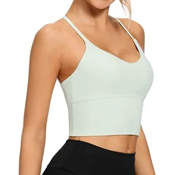 VIBOJOY Strappy Padded Sports Bra for Women