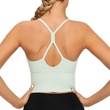 VIBOJOY Strappy Padded Sports Bra for Women
