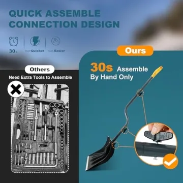YEITSNOW Heavy Duty 17-Inch Snow Shovel for Easy Clearing