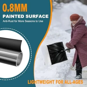 YEITSNOW Heavy Duty 17-Inch Snow Shovel for Easy Clearing