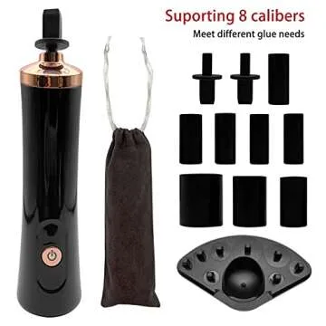 ZLMONDEE Nail Lacquer Shaker, Nail Polish Mixer, Portable Electric Eyelash Glue Shaker with 2 Connec...