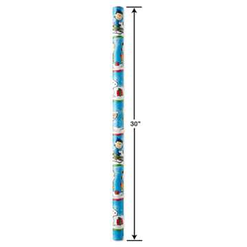 American Greetings 105 sq. ft. Peanuts Christmas Wrapping Paper Bundle with Cut Lines, Peanuts Characters (3 Rolls 30 in. x 14 ft.)