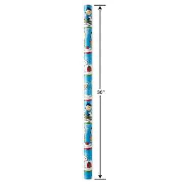 American Greetings 105 sq. ft. Peanuts Christmas Wrapping Paper Bundle with Cut Lines, Peanuts Characters (3 Rolls 30 in. x 14 ft.)