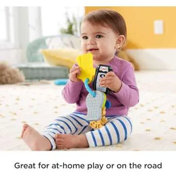 Fisher-Price Baby & Toddler Toy Laugh & Learn Play & Go Keys with Lights & Music for Pretend Play Infants Ages 6+ Months​
