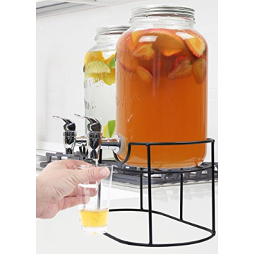 Estilo Double Drink Dispenser Set with Stand for Any Occasion