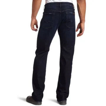 7 For All Mankind Men's Straight Leg Jeans in Dark Denim