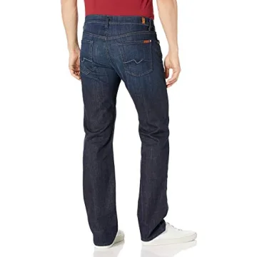 7 For All Mankind Men's Straight Leg Jeans in Dark Denim