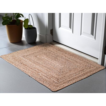 Eco-Friendly Jute Braided Rug for Home Decor - 2'x3'