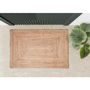 Eco-Friendly Jute Braided Rug for Home Decor - 2'x3'