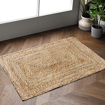Eco-Friendly Jute Braided Rug for Home Decor - 2'x3'