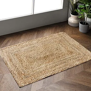 Eco-Friendly Jute Braided Rug for Home Decor - 2'x3'