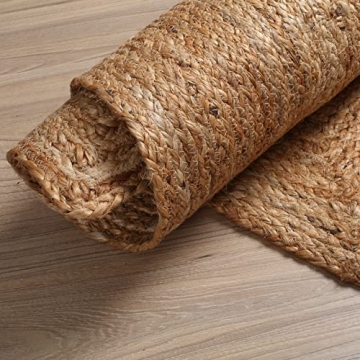 Eco-Friendly Jute Braided Rug for Home Decor - 2'x3'